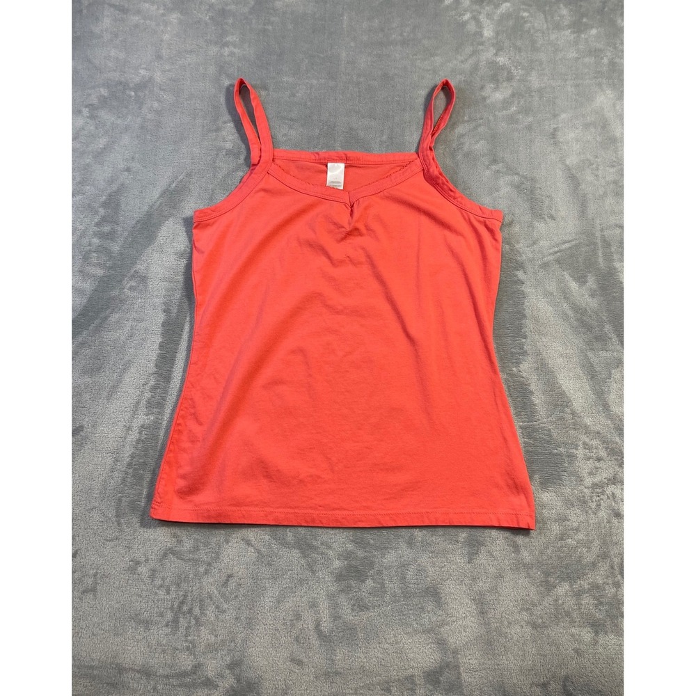 Unbranded Tank Top Womens Large Coral Pink Excellent Cotton Notched Neck Camis